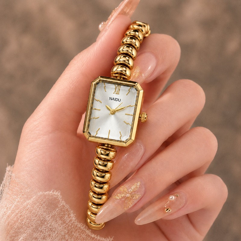 Jewelry Watches Luxury - NAIDU 여성용 골드 시계 미니 직사각형