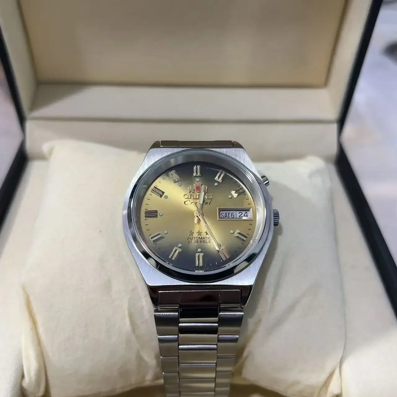 Seiko Watch Presage - DFDG 35MM 유니섹스 기계식 시계 스틸