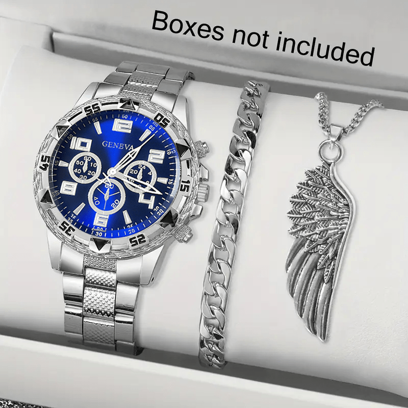 Moments Watches & Jewelry Burlington - 클래식 미니멀리스트 남성용 시계 장식 세트,