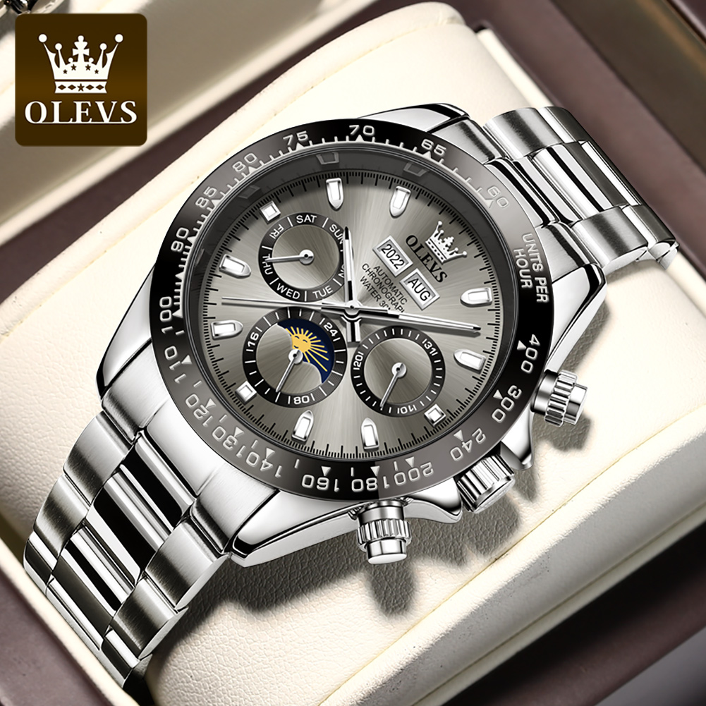 Omega Watch Seamaster - OLEVS 6654 럭셔리 남성용 시계 크로노