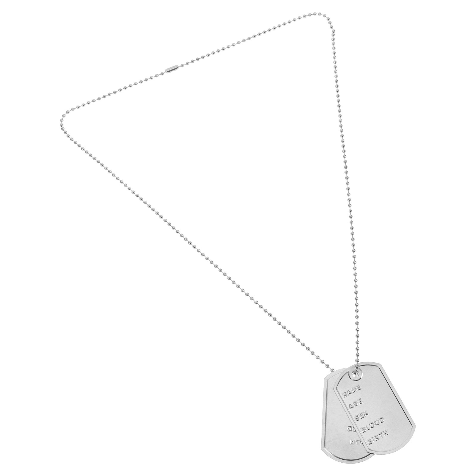 Mens Dog Tag Necklace - 1세트 코스프레 군번줄 목걸이, 견고한 금속