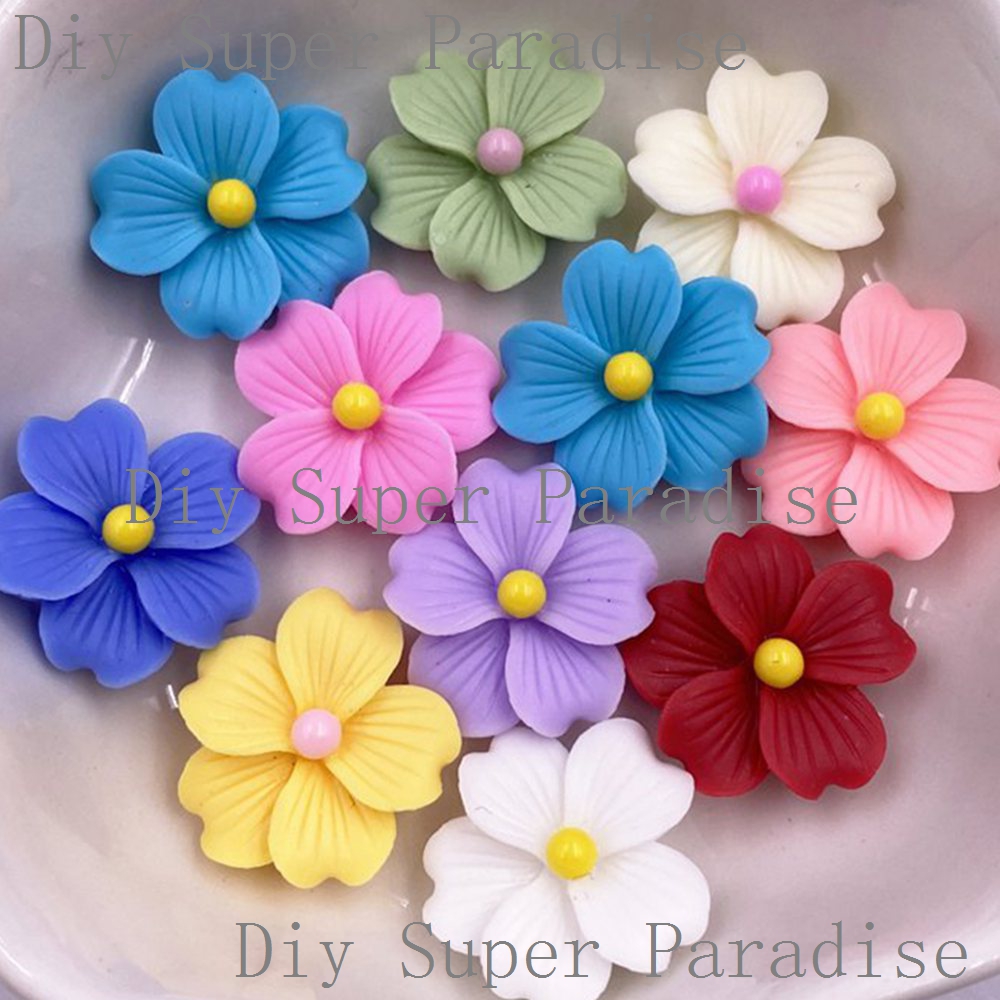 Paradise Jewelry & Watches Llc Miami Photos - 50Pcs 수지 다채로운 16mm 꽃 플랫