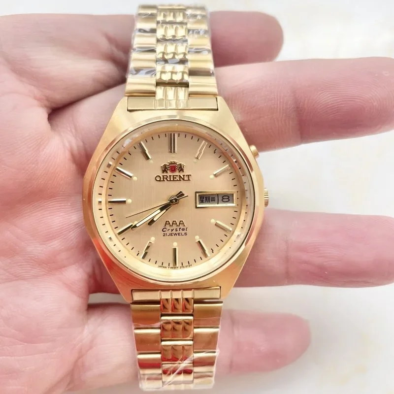 Seiko Watch Presage - DFDG 36MM 캐주얼 다이아몬드 데이트 스포츠
