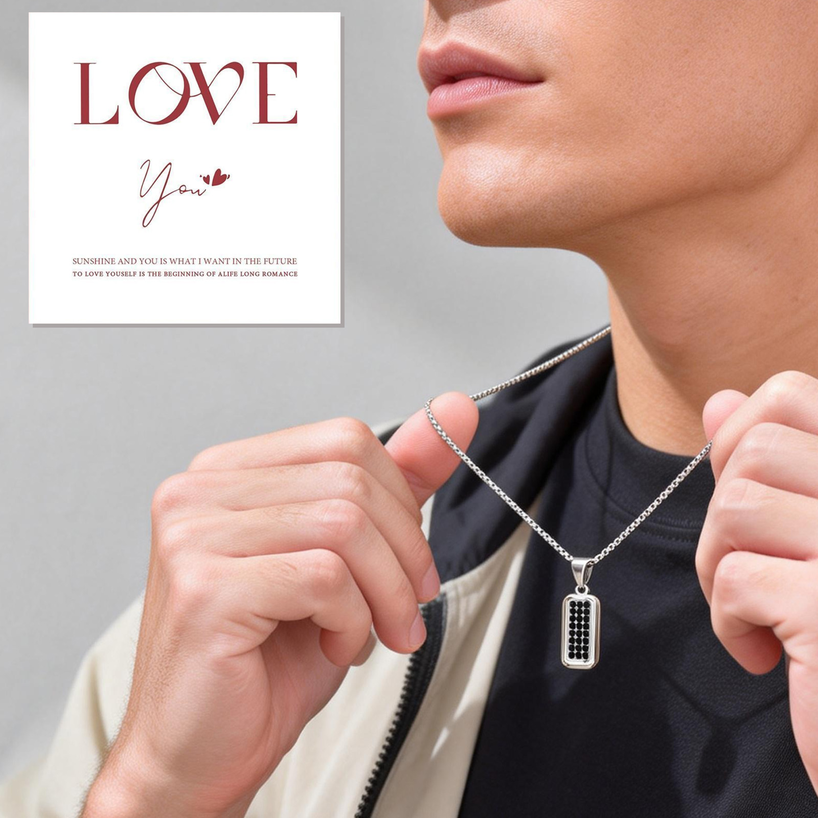 남성용 개인 맞춤형 강아지 인식표 목걸이 선물, 지르콘 - Mens Dog Tag Necklace 리뷰 및 가격