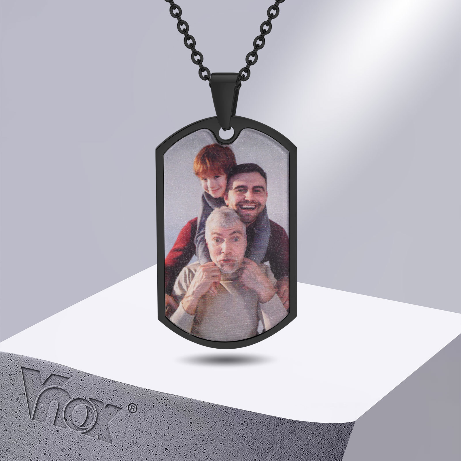 Vnox 무료 사용자 정의 사진 단어 남성 여성을위한  - Mens Dog Tag Necklace 리뷰 및 가격