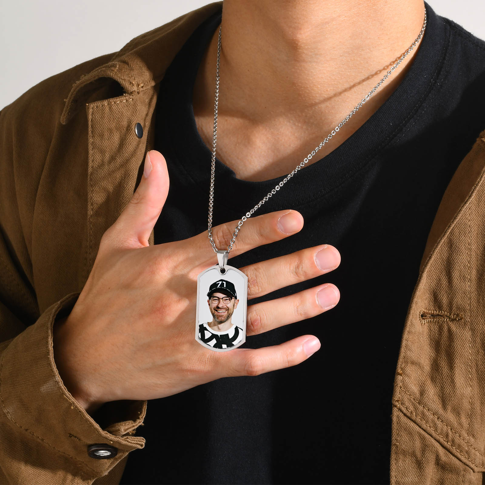 Vnox 무료 사용자 정의 사진 단어 남성 여성을위한  - Mens Dog Tag Necklace 리뷰 및 가격