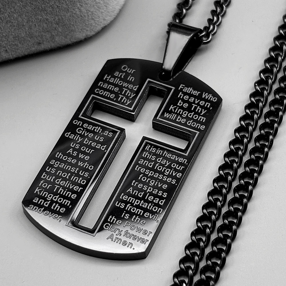 남성용 기독교 성경 십자가 도그 태그 체인 목걸이, 스 - Mens Dog Tag Necklace 리뷰 및 가격