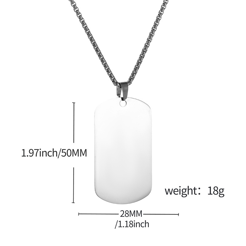 HNSP 무광 스테인리스 스틸 씰 펜던트 도그 태그 목 - Mens Dog Tag Necklace 리뷰 및 가격