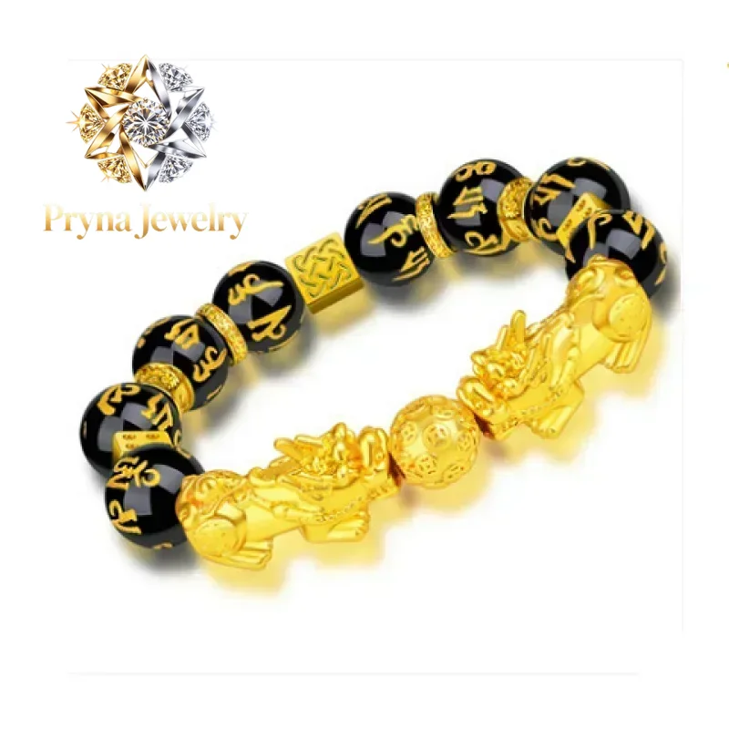 프리나 주얼리 고품질 남성용 팔찌 골드 AU999 드래 - Jewelry Watches Brands 리뷰 및 가격
