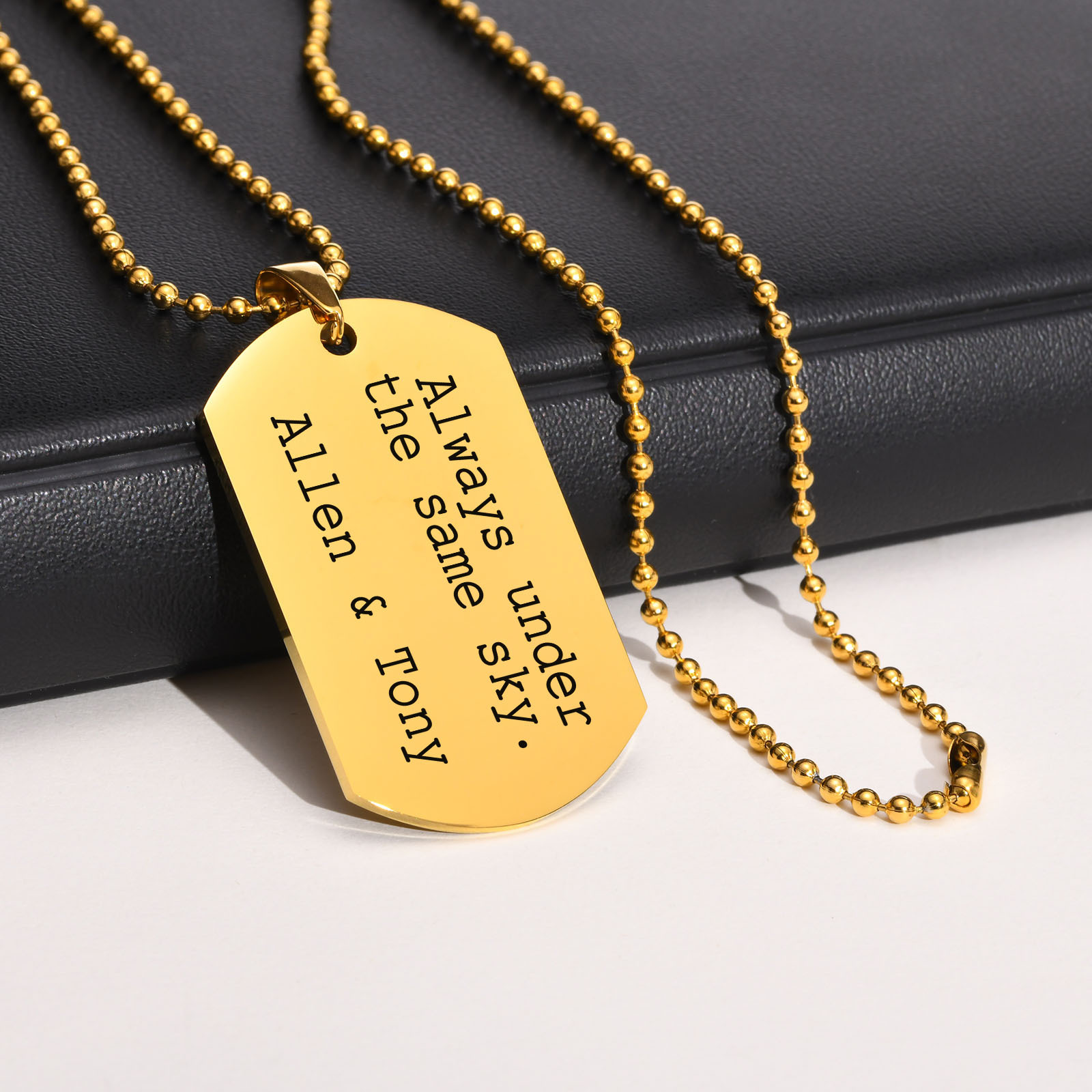 Mprainbow 맞춤형 각인 남성용 목걸이, 골드 컬 - Mens Dog Tag Necklace 리뷰 및 가격