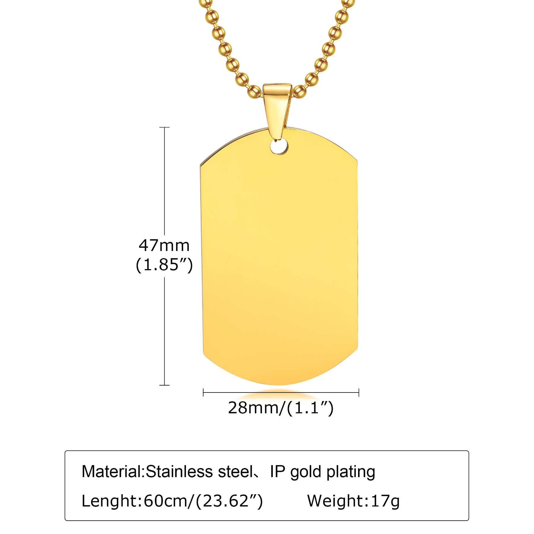 Mprainbow 맞춤형 각인 남성용 목걸이, 골드 컬 - Mens Dog Tag Necklace 리뷰 및 가격