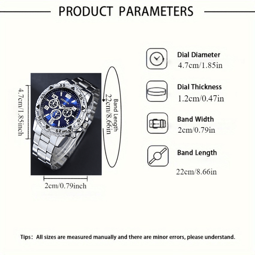 클래식 미니멀리스트 남성용 시계 장식 세트, 다이얼 스 - Moments Watches & Jewelry Burlington 리뷰 및 가격