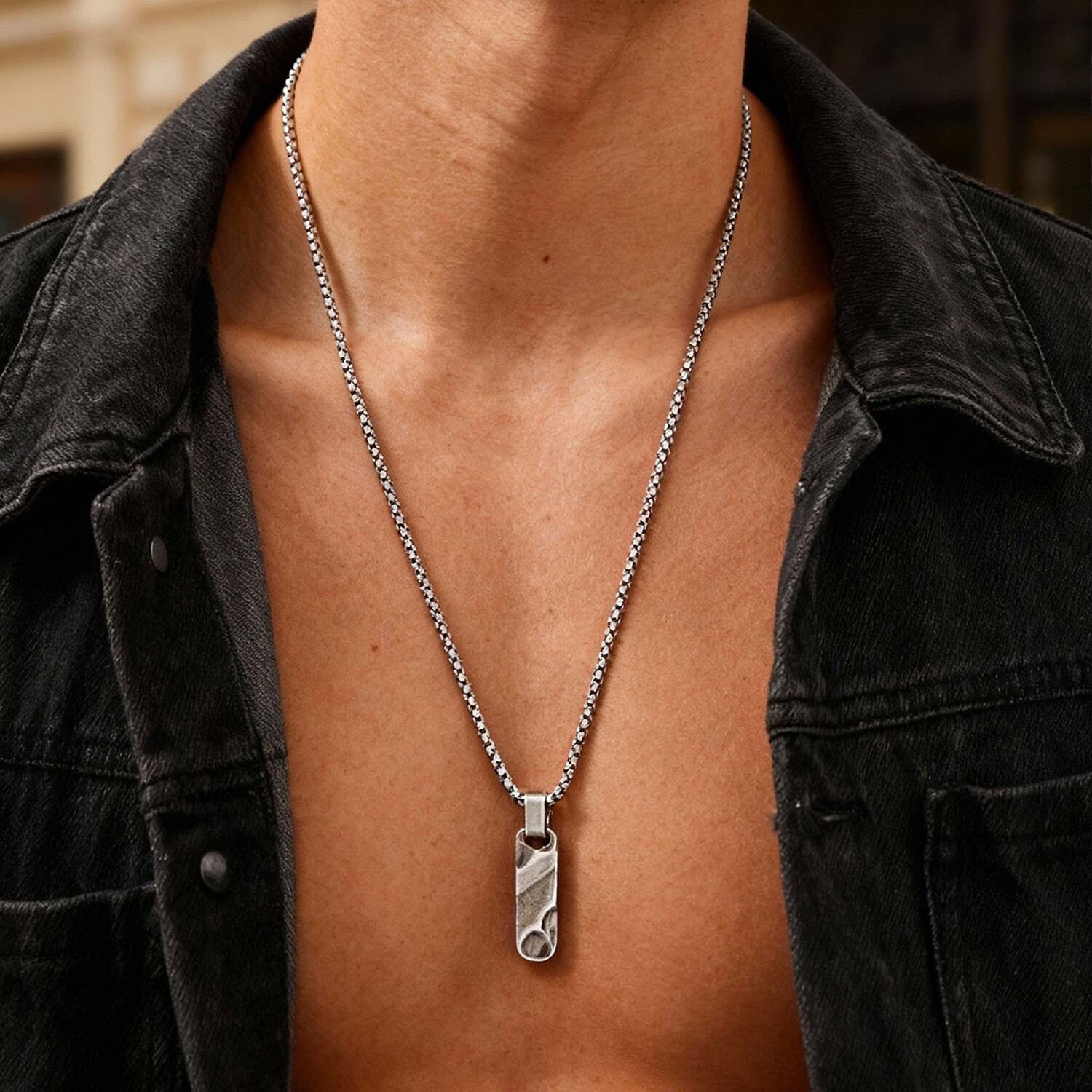 남성 및 소년용 작은 군번목걸이 펜던트, 빈티지 스테인 - Mens Dog Tag Necklace 리뷰 및 가격