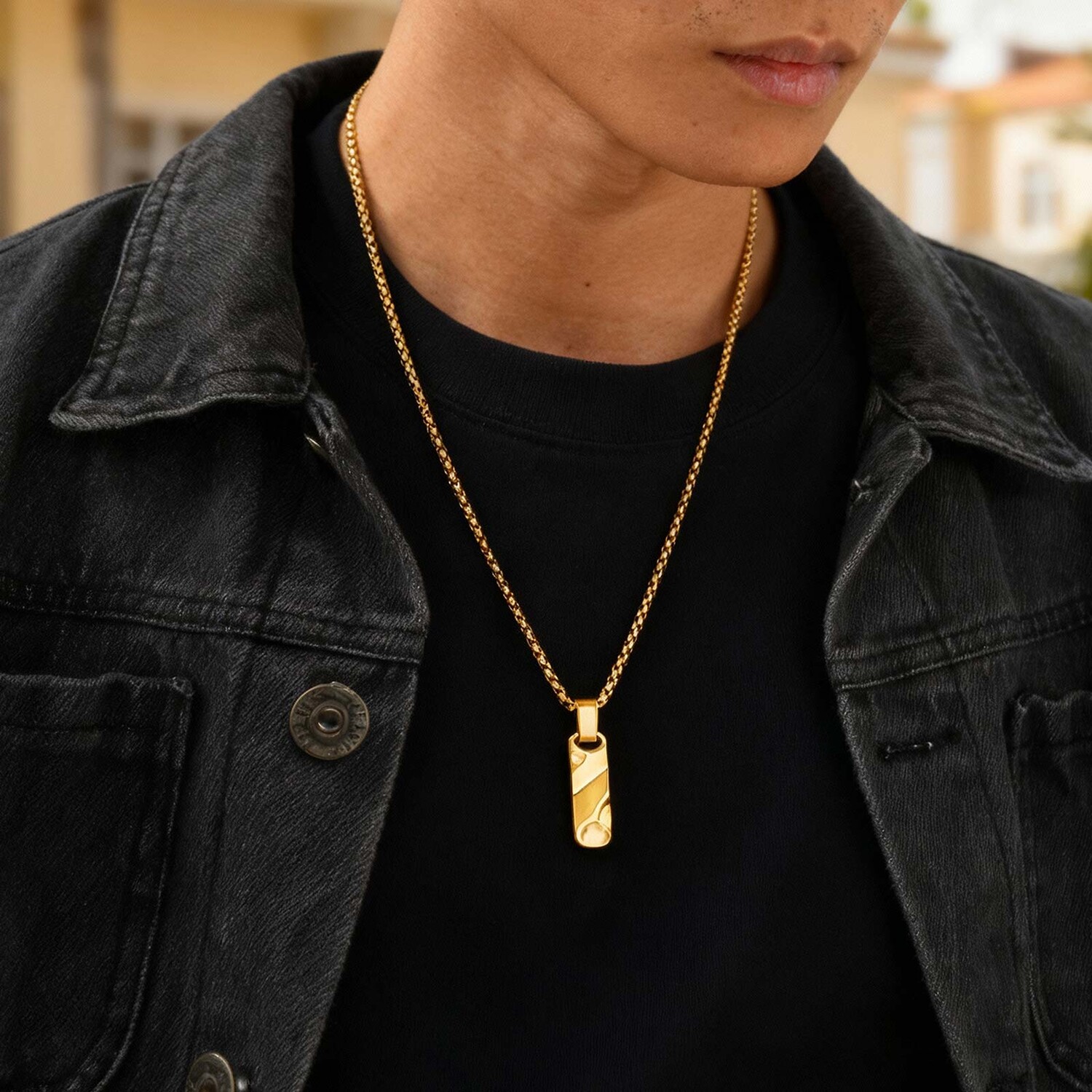 남성 및 소년용 작은 군번목걸이 펜던트, 빈티지 스테인 - Mens Dog Tag Necklace 리뷰 및 가격