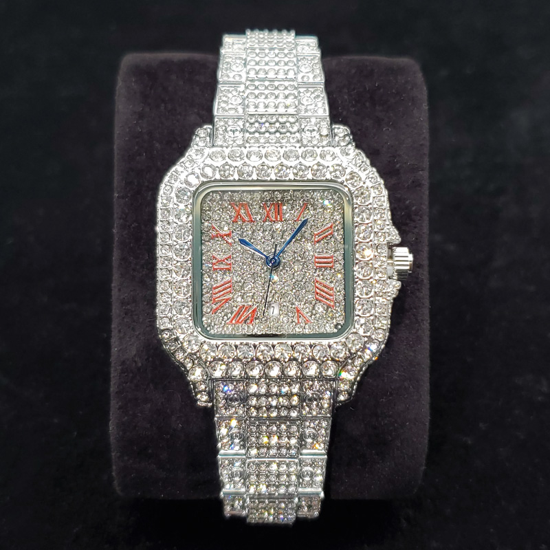 여성을위한 럭셔리 다이아몬드 시계 패션 실버 아이스 아 - Jewelry Watches Luxury 리뷰 및 가격