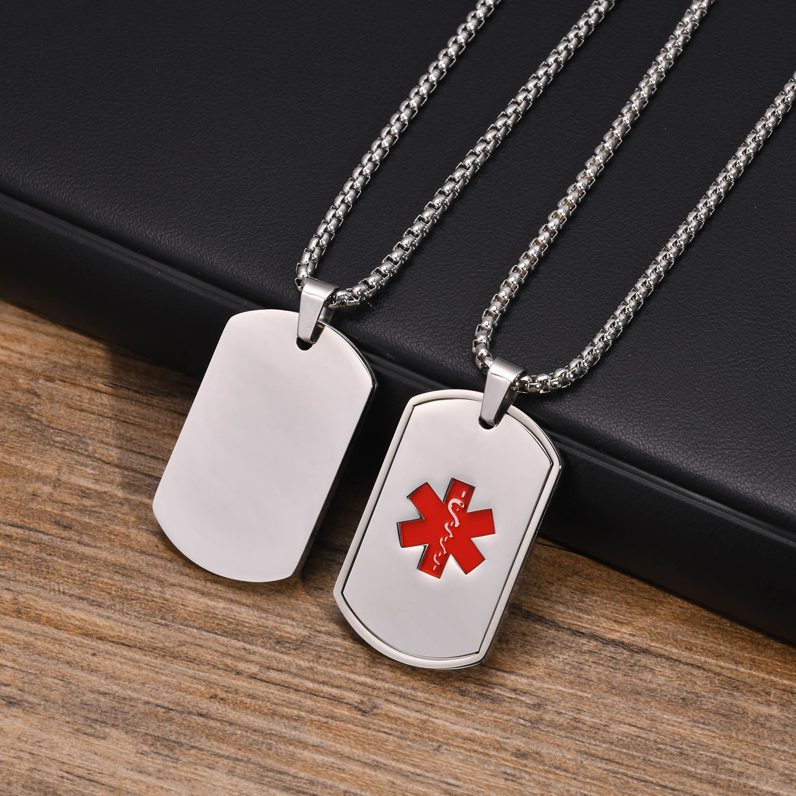 Vnox 남녀공용 의료 경고 ID 목걸이, 알레르기 방 - Mens Dog Tag Necklace 리뷰 및 가격