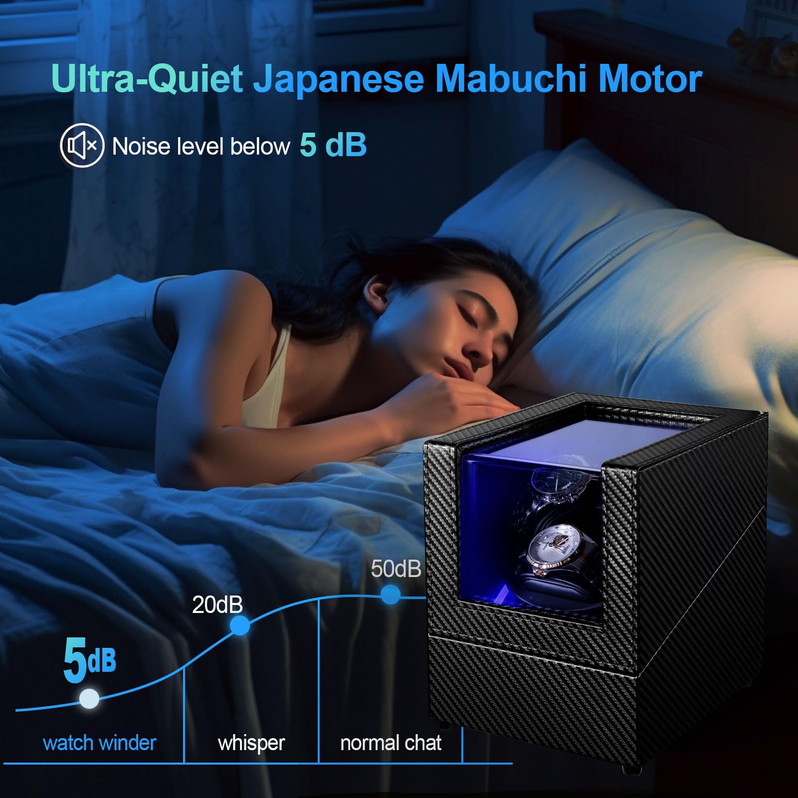 J&T 테크놀로지 자동 시계 와인더, LED 조명이 있 - Automatic Watch Winder 리뷰 및 가격