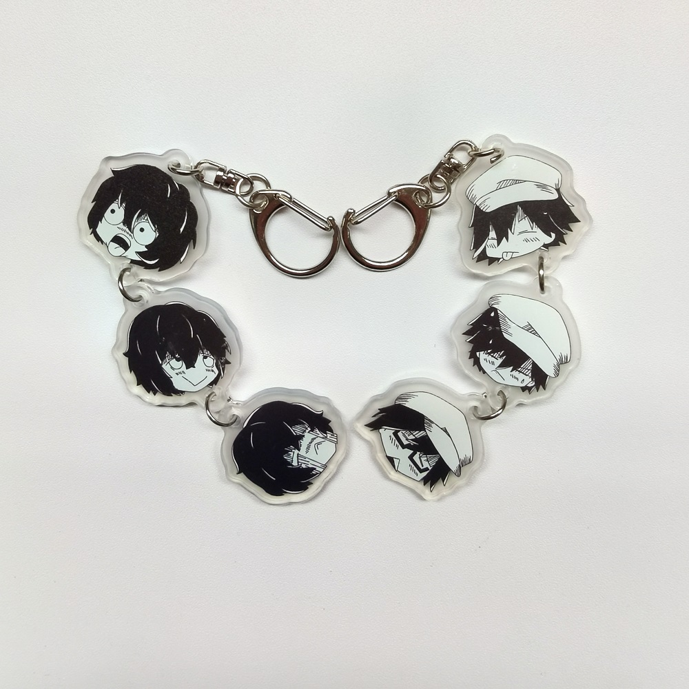 애니메이션 키체인 트레이 개 아크릴 스시 나카지마 다자 - Mens Dog Tag Necklace 리뷰 및 가격