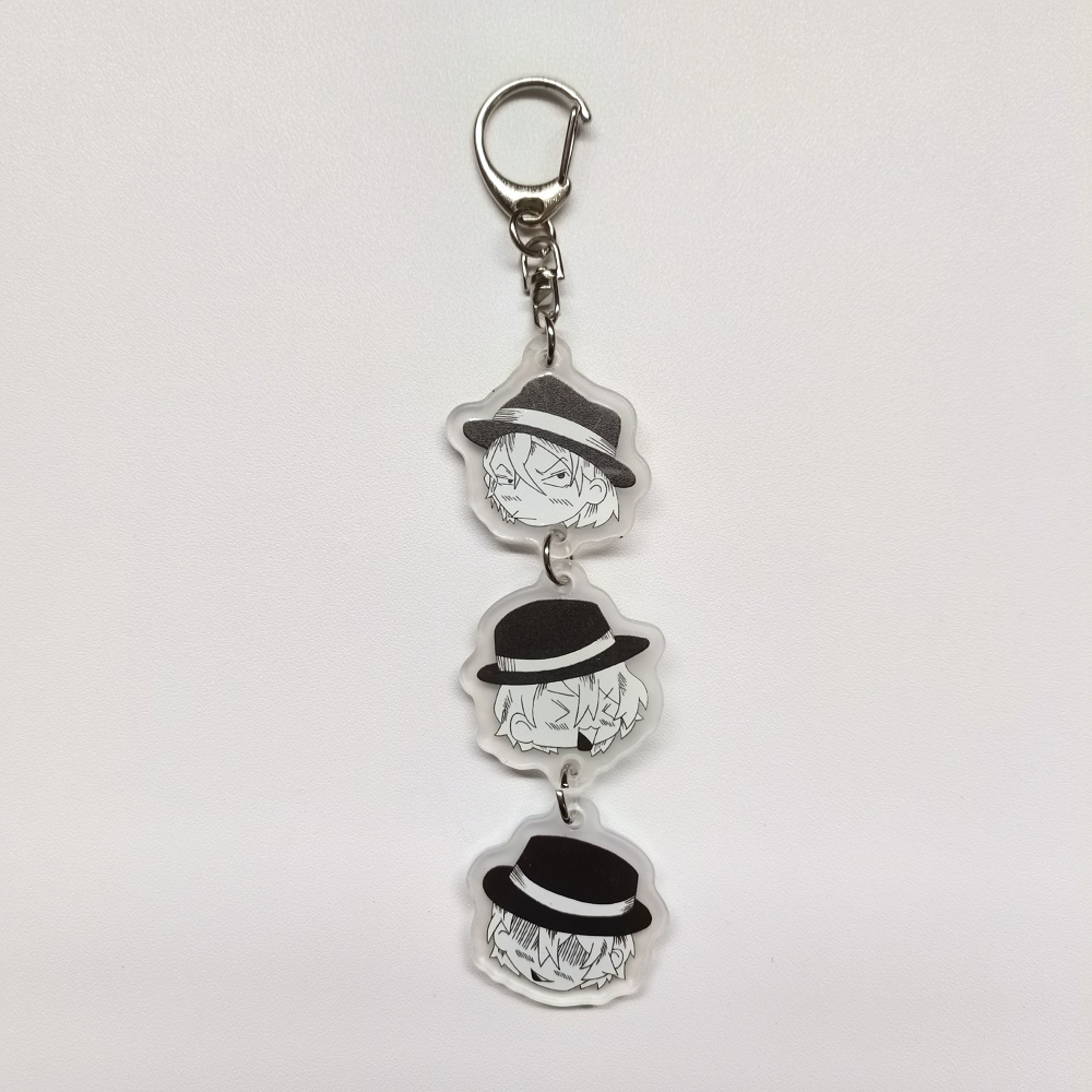 애니메이션 키체인 트레이 개 아크릴 스시 나카지마 다자 - Mens Dog Tag Necklace 리뷰 및 가격
