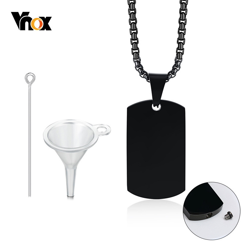 Vnox 남자 개 태그 컨테이너 펜던트 목걸이, 스테인 - Mens Dog Tag Necklace 리뷰 및 가격