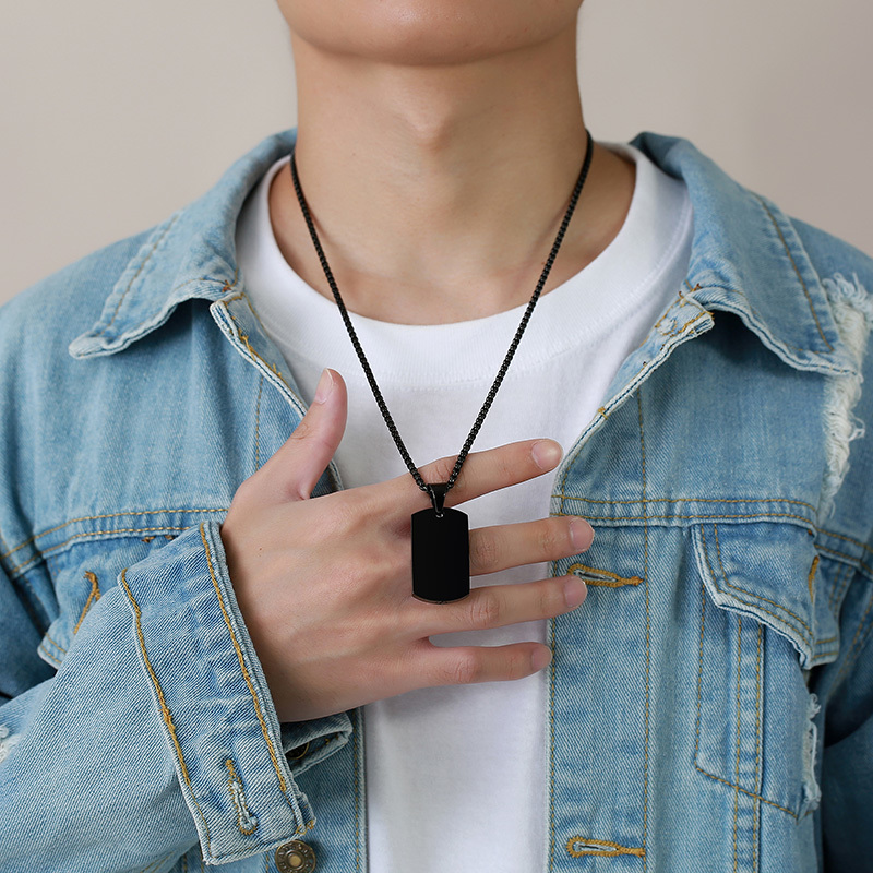 Vnox 남자 개 태그 컨테이너 펜던트 목걸이, 스테인 - Mens Dog Tag Necklace 리뷰 및 가격
