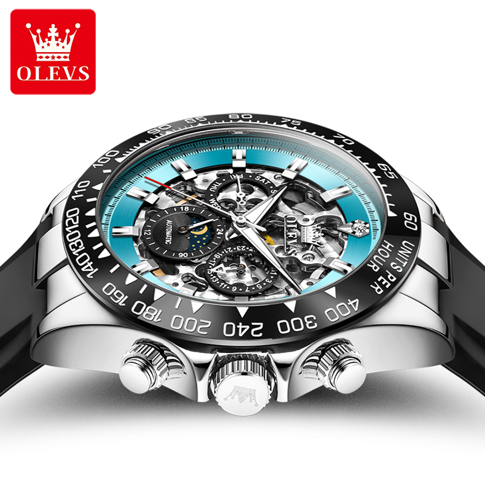 OLEVS 스켈레톤 기계식 남성 시계 고품질 자동 스포 - Automatic Watch Winder 리뷰 및 가격