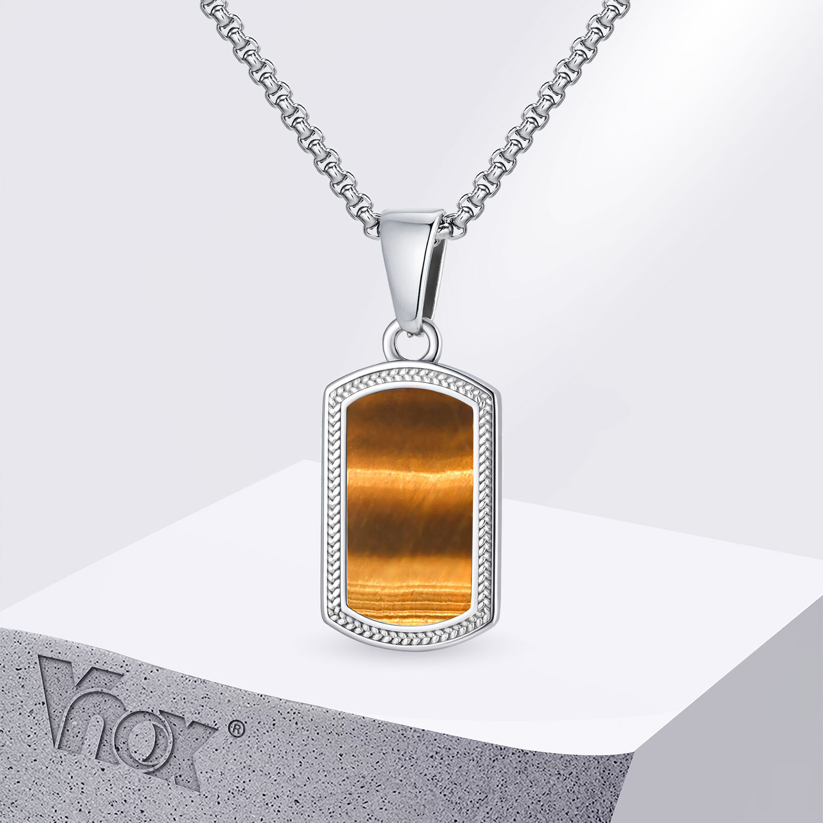남성용 빈티지 직사각형 저자극성 박스 체인 도그 태그  - Mens Dog Tag Necklace 리뷰 및 가격